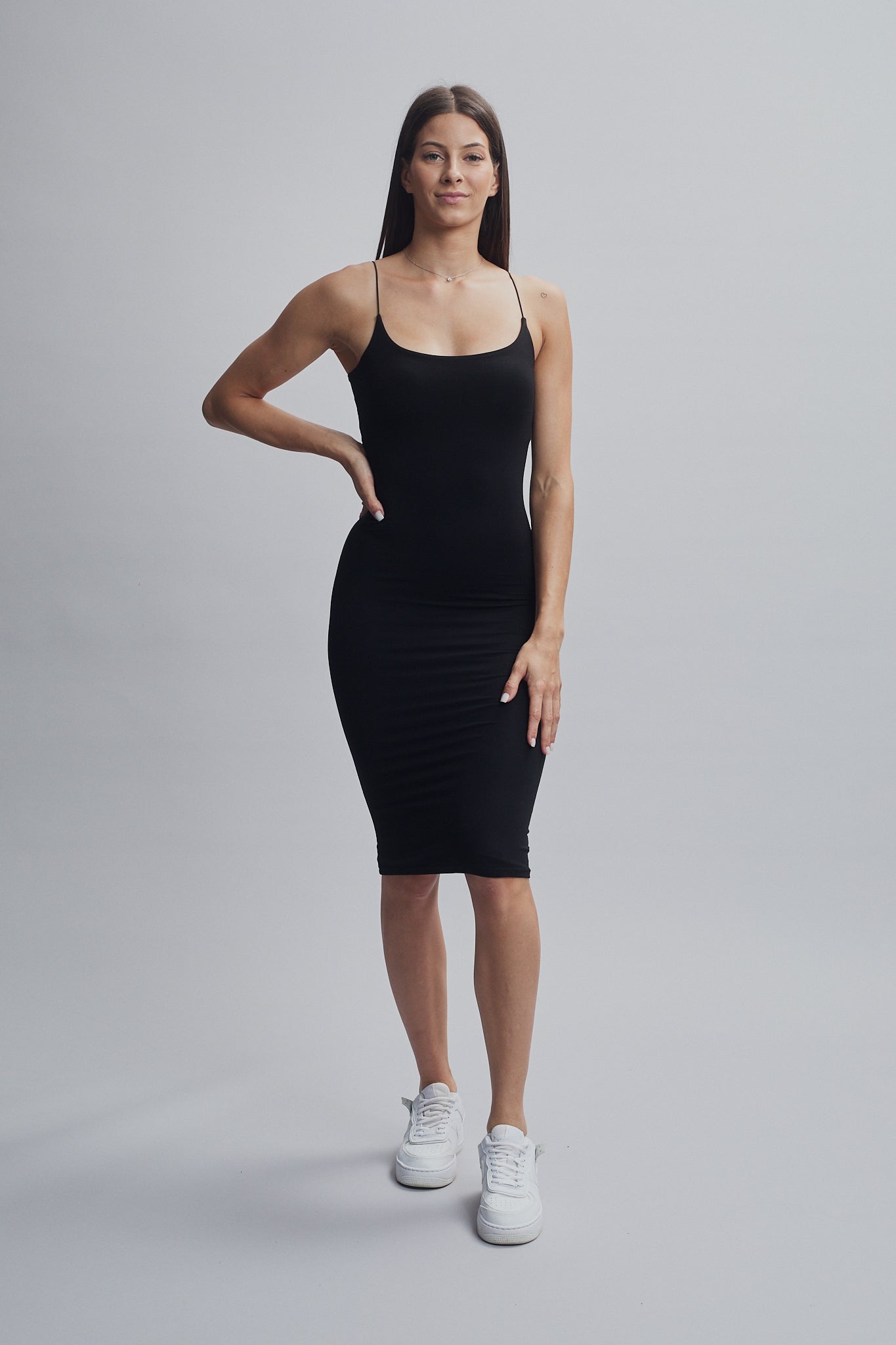 Black midi day dress best sale