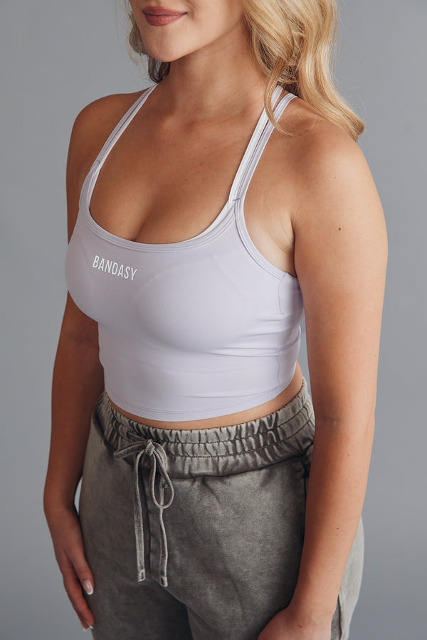 PUREFIT CROP TOP BREZ ROKAVOV SVETLO VIJOLIČNA